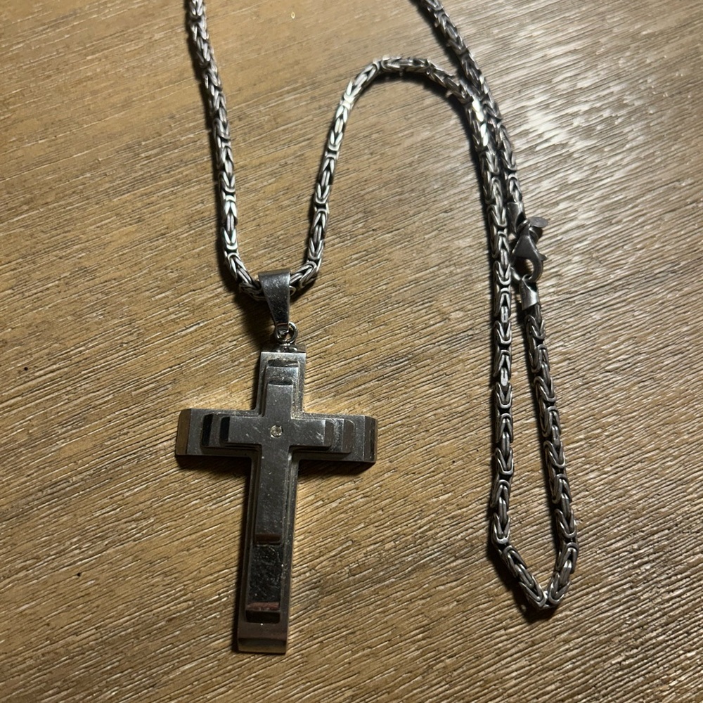 Pure Silver Cross Pendant Necklace